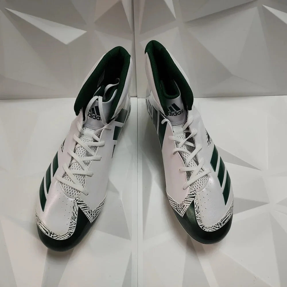 Adidas Mens Football Cleats 17 White Green Shoe Lacrosse Freak X Carbon High - Picture 5 of 14